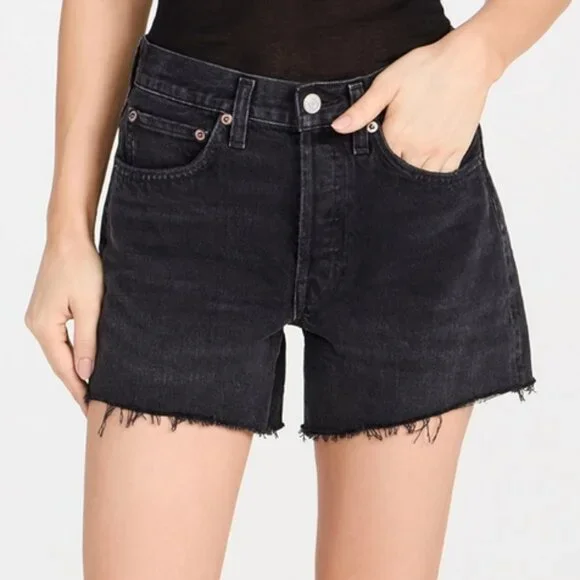 Agolde Parker Shorts - Black - Size 29 - Picture 7 of 10